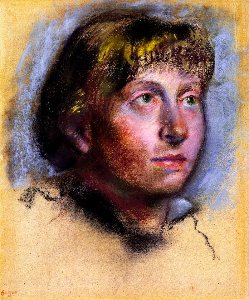 Degas - Woman's Head, circa 1880-1885
