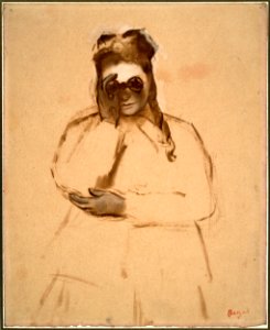 Degas - Young woman with field glasses. 1866-68, 1968,0210.26