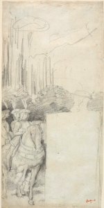 Degas - Three Pages after The Procession of the Magi, by Benozzo Gozzoli, 1929.260