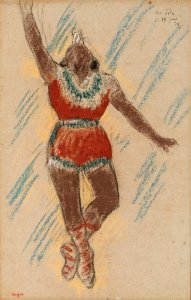Degas study of Miss La La at the Cirque Fernando 1879