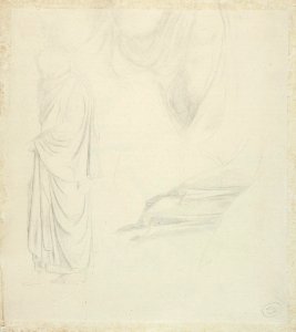 Degas - verso Three Drapery Studies from the Parthenon Frieze, 1964.136