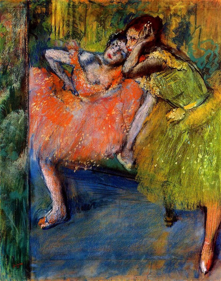 Degas - Two Dancers in the Studio, circa 1901