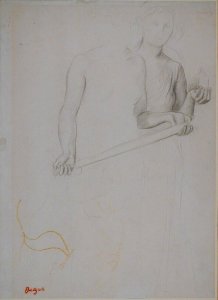 Degas - Two female figures, one holding a sword, WA1954.70.32