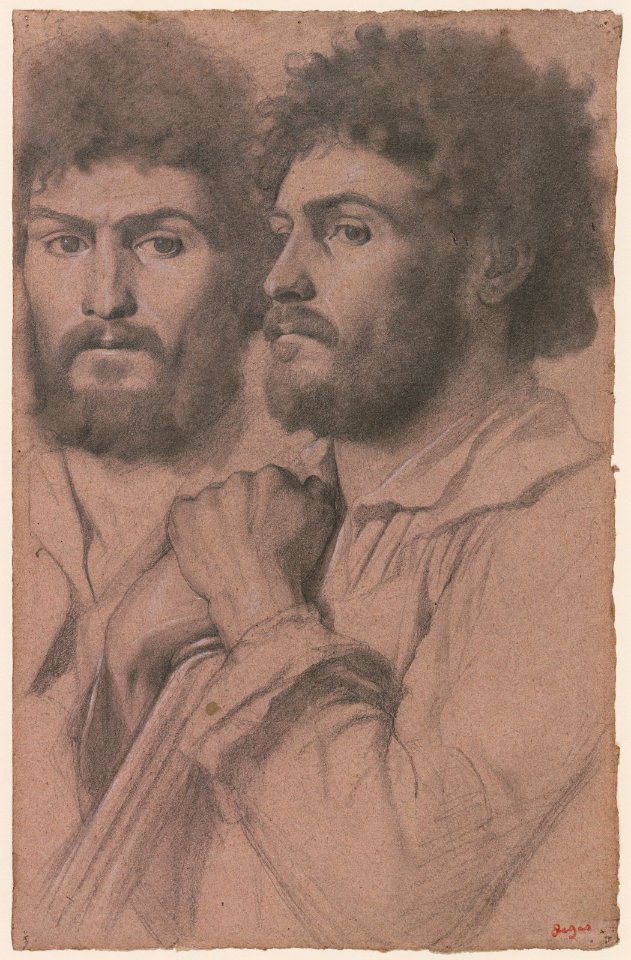 Degas - Two Portrait Studies of a Man, 1955.1393