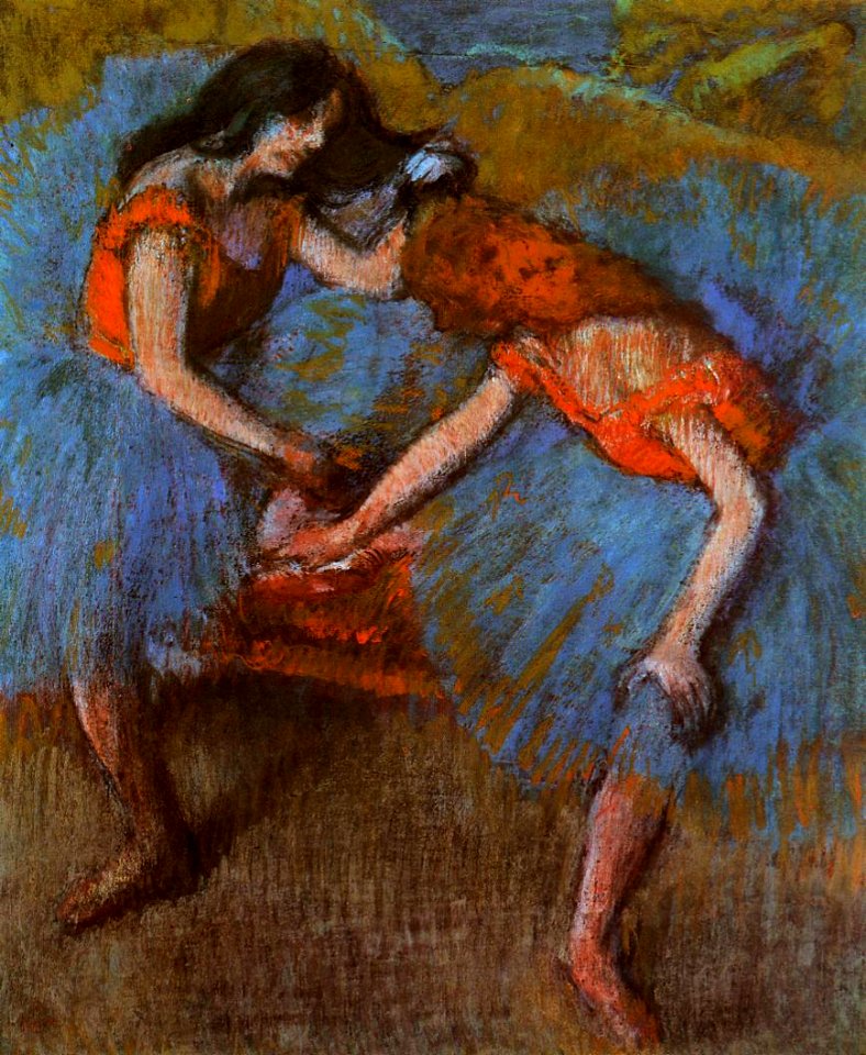 Degas - Two Dancers with Yellow Blouses, circa 1902