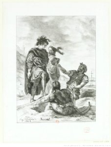 Delacroix - Ce crâne, Monsieur, était celui d'Yorick, le Bouffon du Roi, 1er état, btv1b10029839p
