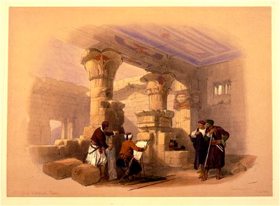 Deir el-Madinah-Daniel Roberts. Free illustration for personal and commercial use.