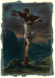 Delacroix - Christ on the Cross, 15733, c. 1853-1856