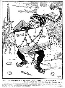 Del fatigado fin y remate que tendrá el gobierno de Raimundo Panza (parte II, capítulo LIII), de Moya