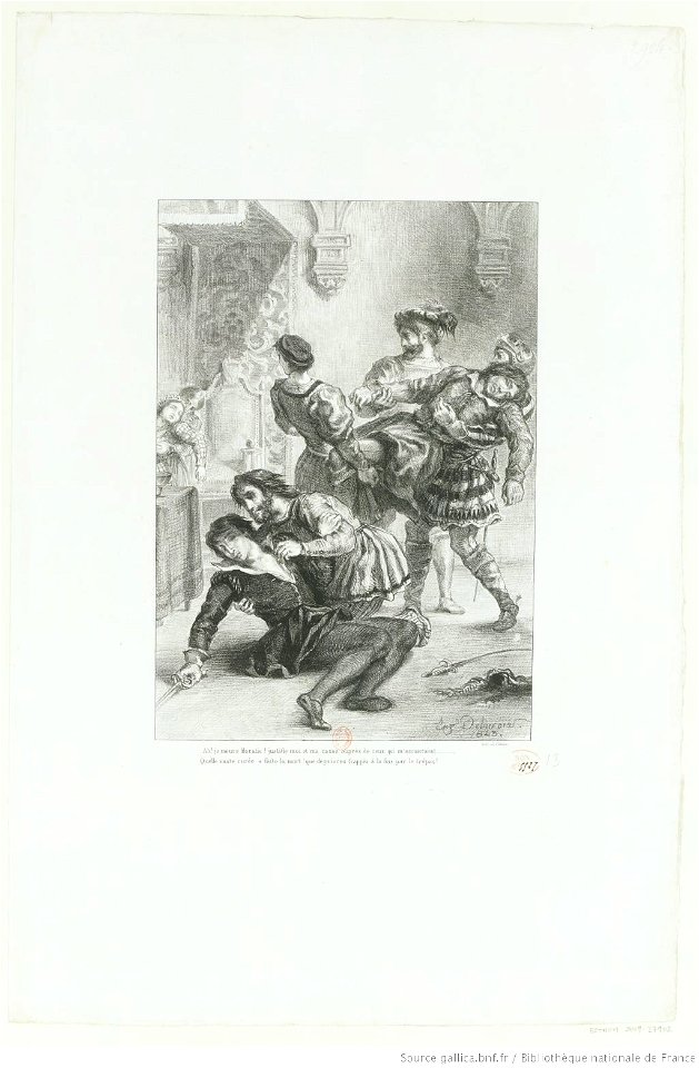 Delacroix - Ah ! je meurs Horatie (sic) ! justifie moi et ma cause auprès de ceux qui m'accuseraient, btv1b100298476