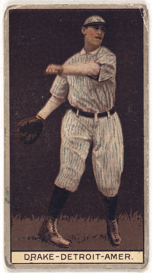 Del Drake, Detroit Tigers, baseball card portrait LCCN2008678364