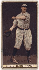 Del Drake, Detroit Tigers, baseball card portrait LCCN2008678364