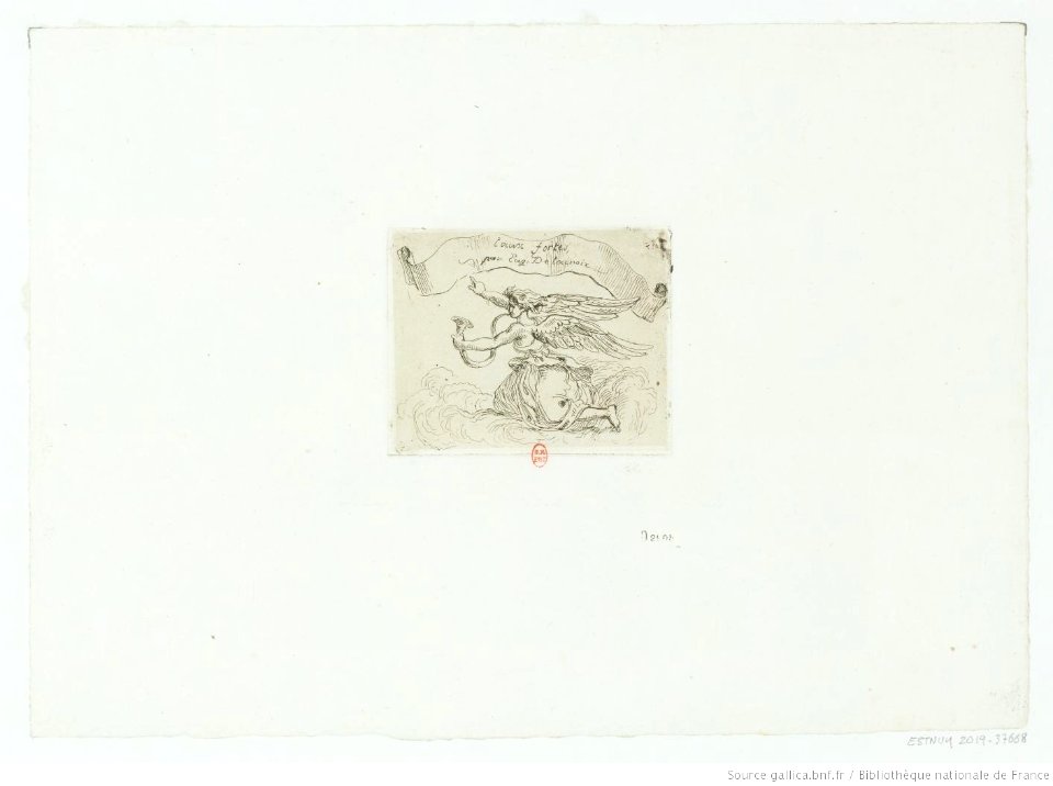 Delacroix - Ange agenouillé sur des nuages, btv1b100298889