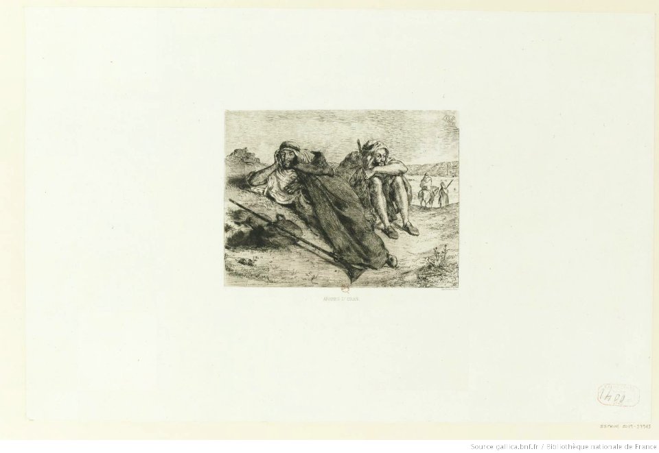 Delacroix - Arabes d'Oran, 3e état, btv1b10461867m