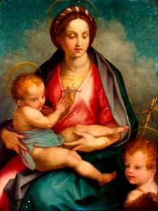Del Sarto, Andrea - Madonna and Child with St John - Google Art Project. Free illustration for personal and commercial use.