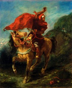 Delacroix - Arab Horseman Giving a Signal, 1851