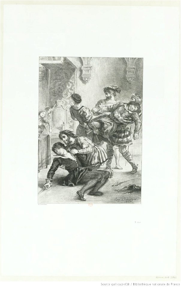 Delacroix - Ah ! je meurs Horatie (sic) !, 4e état, btv1b10029848n