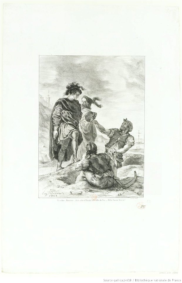 Delacroix - Ce crâne, Monsieur, était celui d'Yorick, le Bouffon du Roi, btv1b10029841h