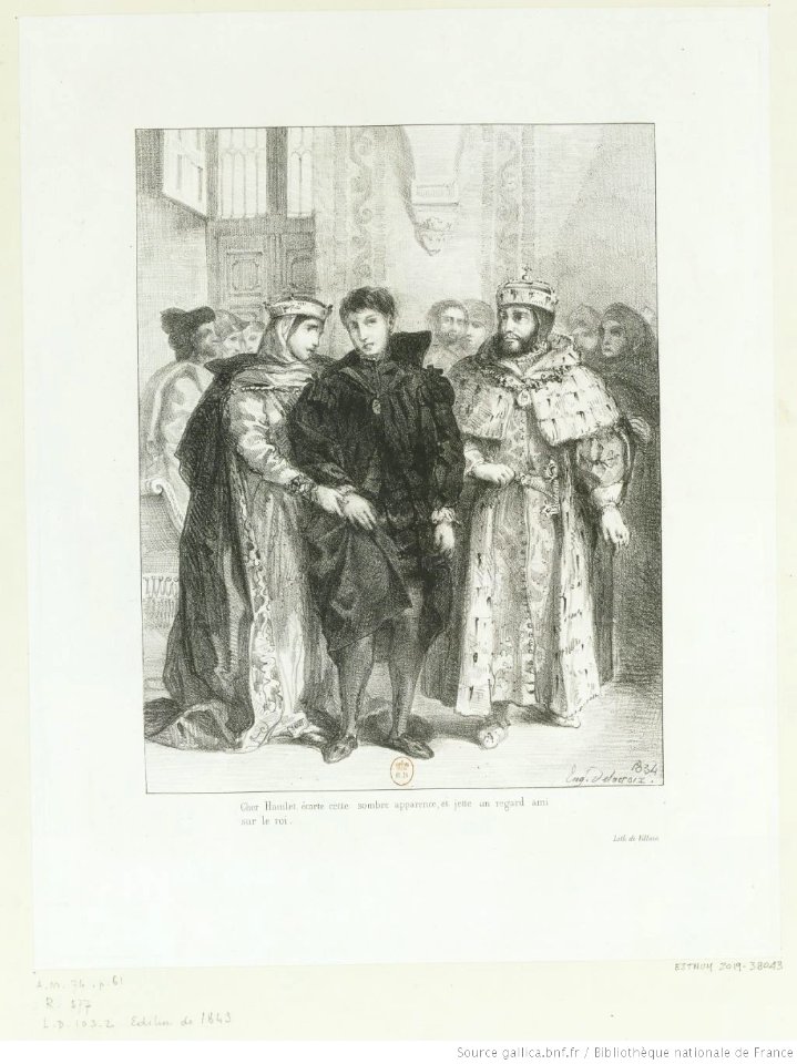 Delacroix - Cher Hamlet, écarte cette sombre apparence, et jette un regard ami, btv1b10461674x