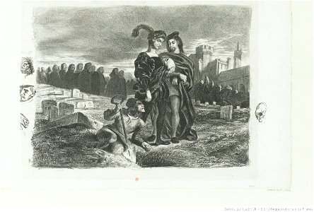 Delacroix - Hamlet. Acte V. Sc. I.re, btv1b10029779z