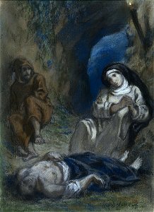Delacroix - La dernière scène de Lélia de George Sand, D 89.73