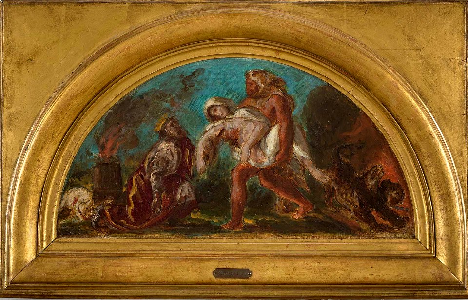 Delacroix - Hercule ramenant Alceste du fond des Enfers, étude pour le décor du Salon de la Paix de l’Hôtel de Ville de Paris, Vers 1852