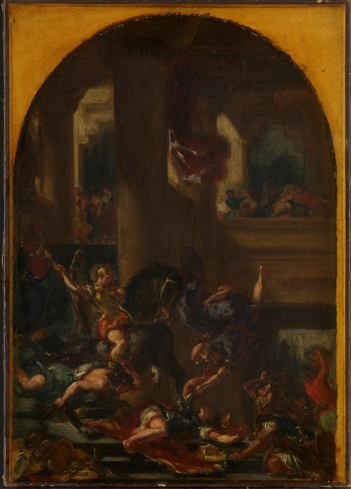 Delacroix - Heliodor chassé du temple, Antagelig 1850