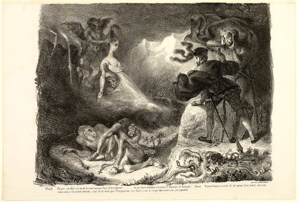 Delacroix - Marguerite’s Ghost Appearing to Faust, from Faust, 1955. ...