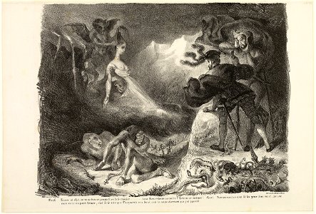 Delacroix - Marguerite’s Ghost Appearing to Faust, from Faust, 1955.1102.16