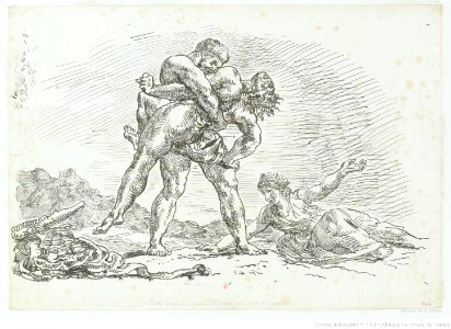 Delacroix - Hercule et Antée, btv1b10029864p
