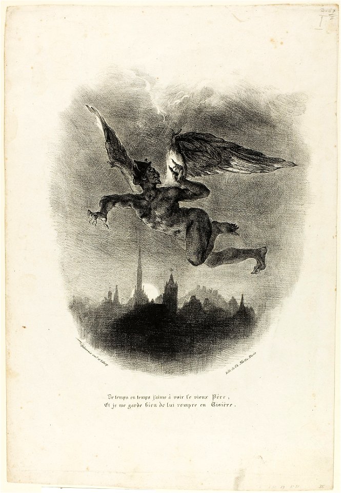 Delacroix - Mephistopheles Flying, 1930.1256