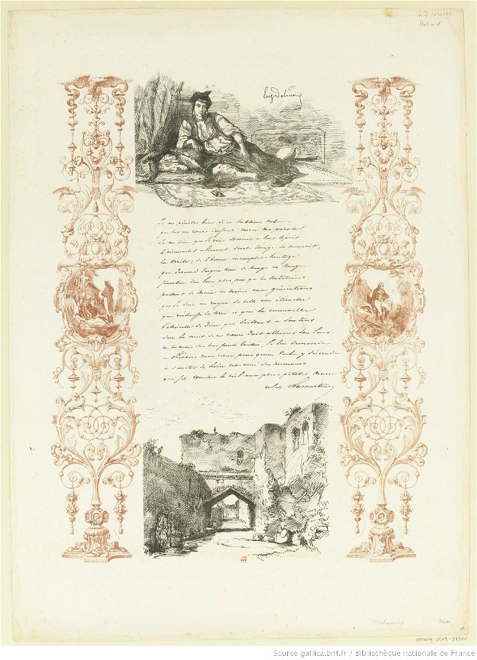 Delacroix - Juive d'Alger et une rue à Alger, btv1b10029823k