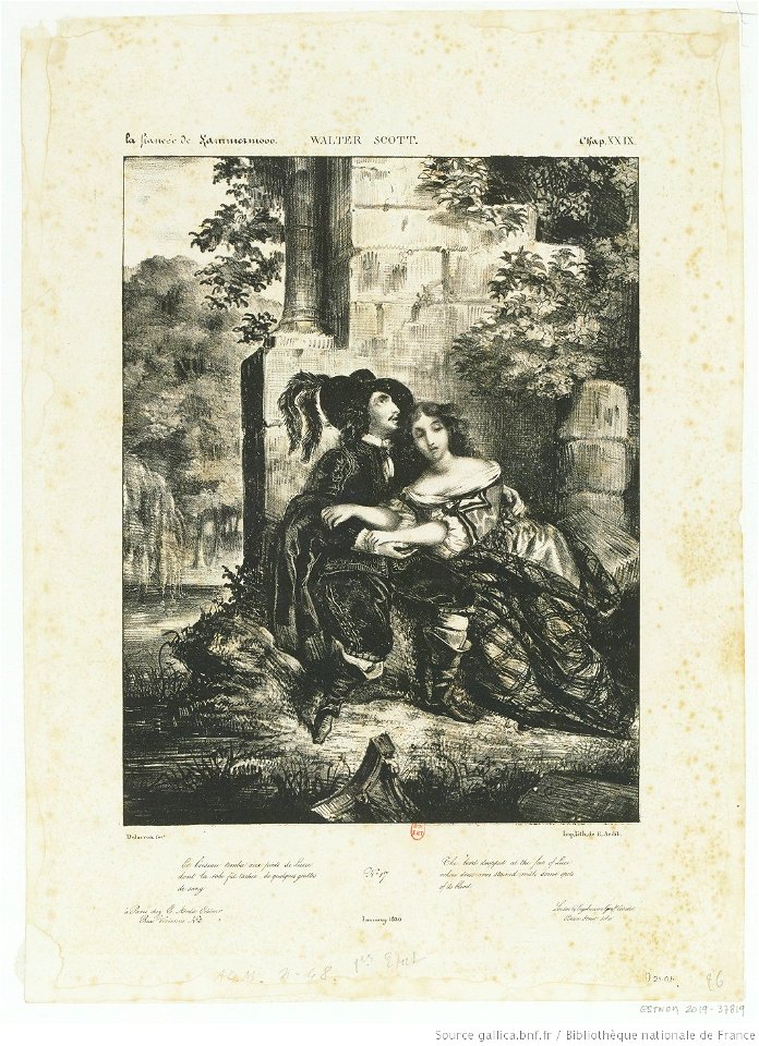 Delacroix - La fiancée de Lammermoor, 1er état, btv1b10029796f