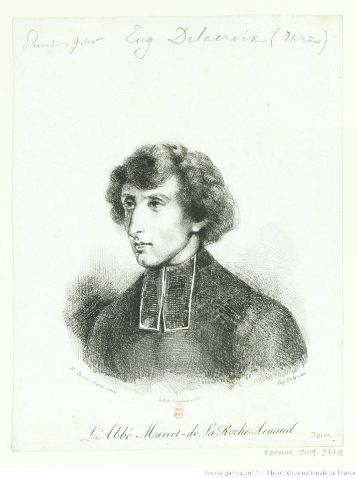 Delacroix - L'Abbé Marcet-de La Roche-Arnaud, 3e état, btv1b100296928