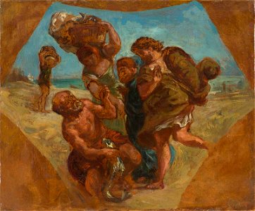 Delacroix - La Drachme du tribut, étude pour le décor de la bibliothèque de la Chambre des députés à l’Assemblée nationale, Vers 1844