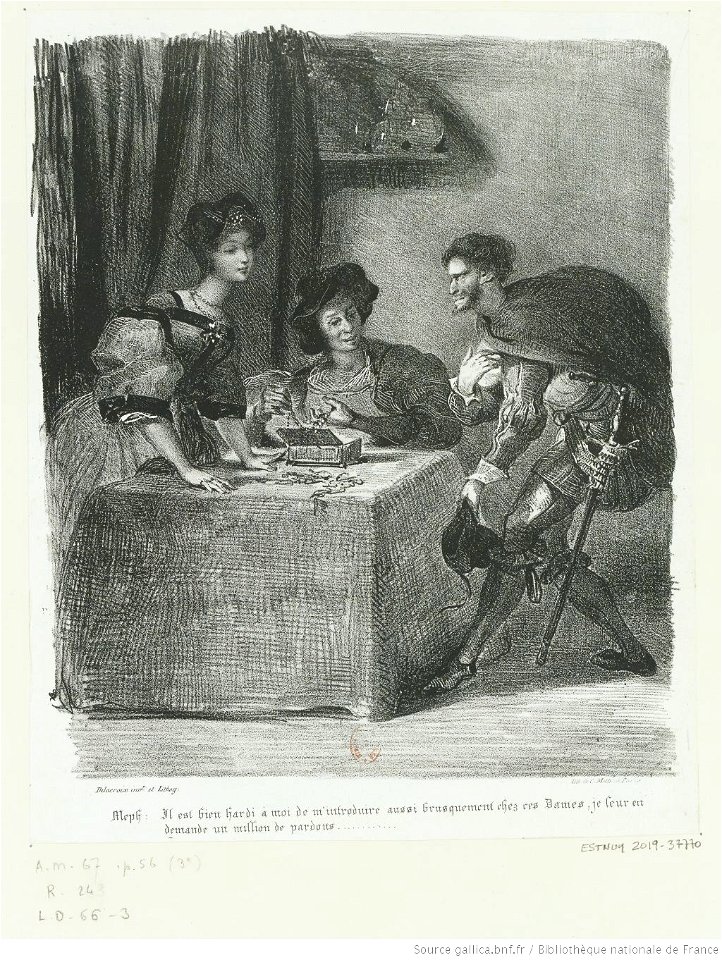 Delacroix - Méphistophélès se présente chez Marthe, 3e état, btv1b10029747t