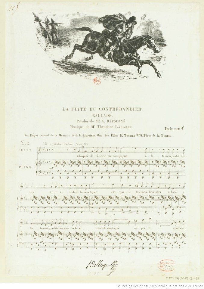Delacroix - La Fuite du Contrebandier, btv1b10461879x
