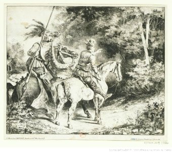 Delacroix - Richard et Wamba, 1er état, btv1b10029797w