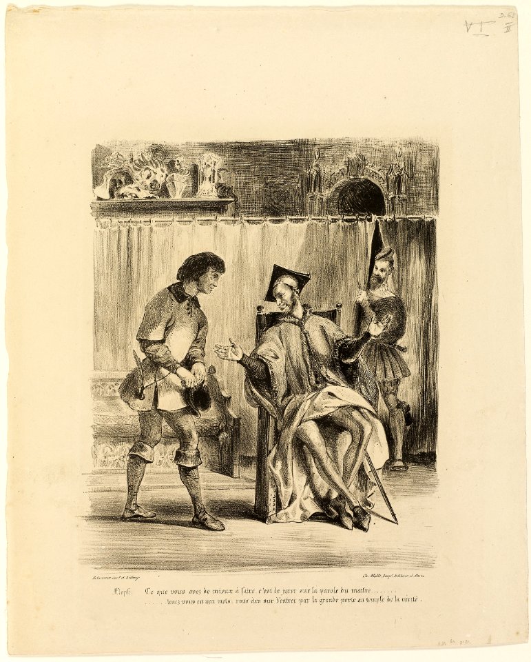 Delacroix - Mephistopheles Receiving the Student, 1930.1258