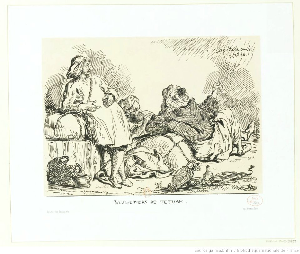Delacroix - Muletiers de Tétuan, 2e état, btv1b10029816h