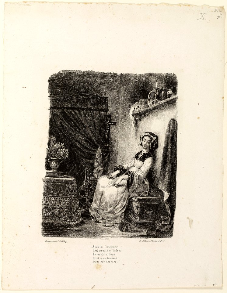 Delacroix - Marguerite at the Spinning Wheel, 1930.1259