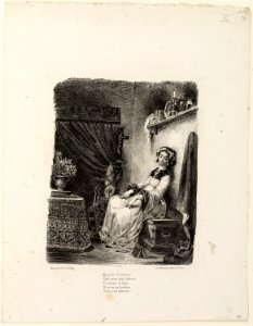Delacroix - Marguerite at the Spinning Wheel, 1930.1259