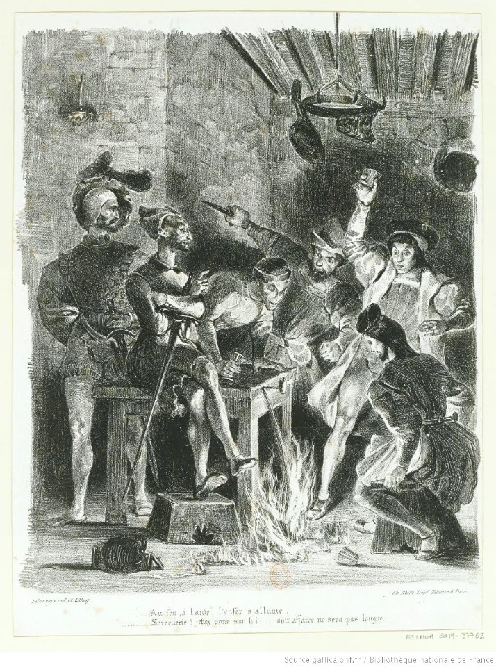 Delacroix - Méphistophélès dans la taverne des Étudiants, 2e état, btv1b100297399