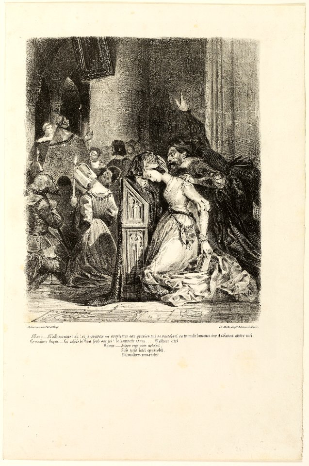 Delacroix - Marguerite at the Church, from Faust, 1955.1102.14