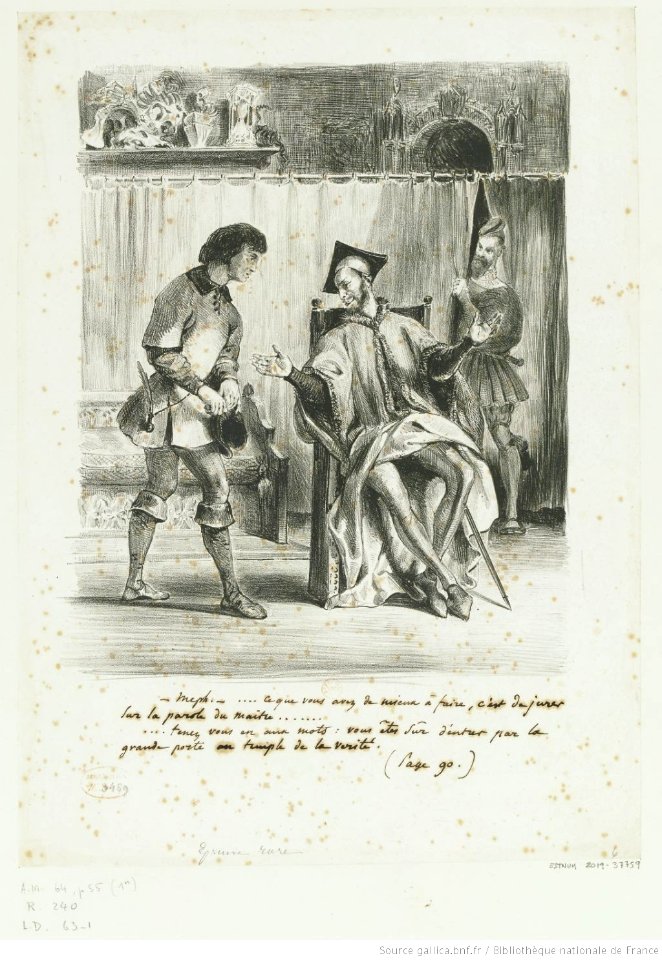 Delacroix - Méphistophélès recevant l'Écolier, 1er état, btv1b10029736z