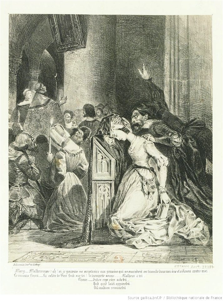 Delacroix - Marguerite à l'Église, 2e état, btv1b100297649