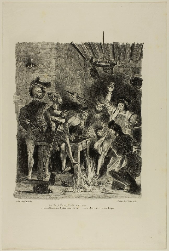 Delacroix - Mephistopheles at the Students’ Inn, from Faust, 1955.1102.8