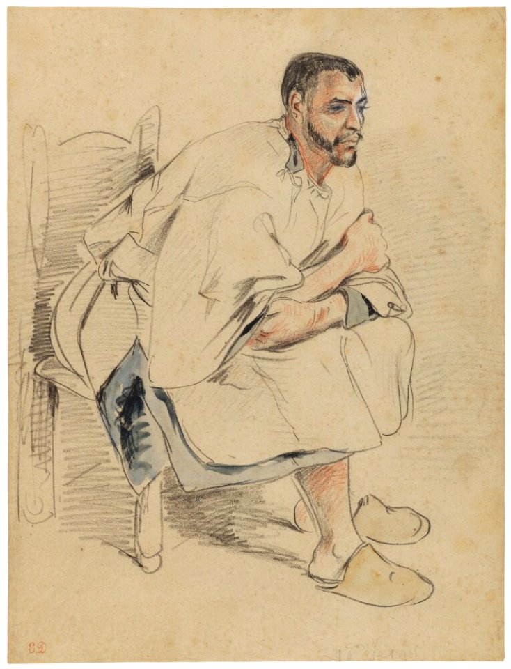Delacroix - Sittande morisk man, NMH 711915