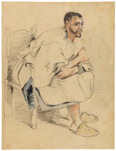 Delacroix - Sittande morisk man, NMH 711915