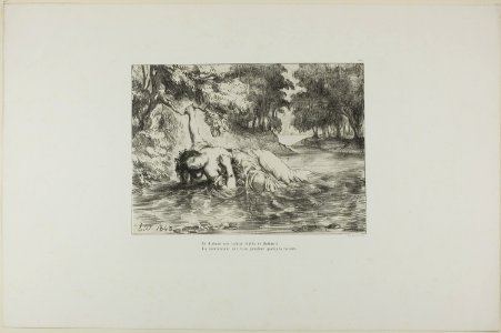 Delacroix - Ophelia’s Death, plate 13 from Hamlet, 1949.612m